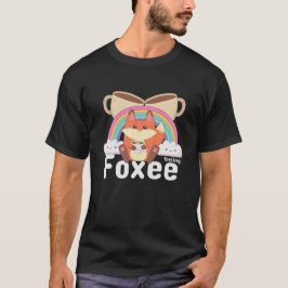 Gefühl Foxee Niedlich Kawaii Fox Kaffee T-Shirt