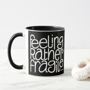 Gefühl Fragile Schwarze Tasse