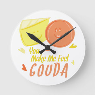 Gefühl-Gouda Runde Wanduhr