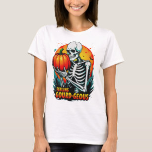'Gefühl Gourd-geous' Skeleton Hand Halloween T-Shi T-Shirt
