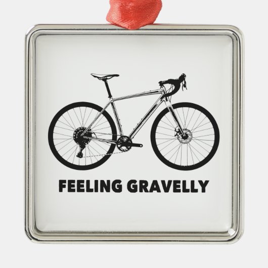 Gefühl Gravelly Cycling Ornament Aus Metall (Vorne)