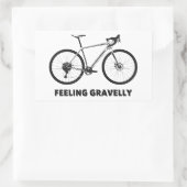 Gefühl Gravelly Cycling Rechteckiger Aufkleber (Tasche)