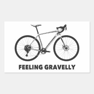 Gefühl Gravelly Cycling Rechteckiger Aufkleber