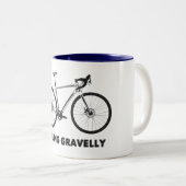 Gefühl Gravelly Cycling Zweifarbige Tasse (VorderseiteRechts)