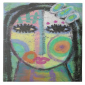 Gefühl Groovy Abstrakte Acrylmalerei auf OSB Fliese (Vorderseite)