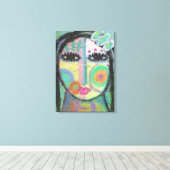 Gefühl Groovy Abstrakte Acrylmalerei auf OSB Leinwanddruck (Insitu (Holzboden))