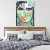 Gefühl Groovy Abstrakte Acrylmalerei auf OSB Leinwanddruck (Insitu (Schlafzimmer))