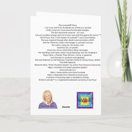 Gefühl Groovy Blank Card Dankeskarte (Rückseite)