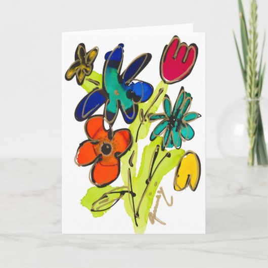 Gefühl Groovy Blank Card Dankeskarte (Vorderseite)