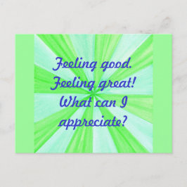 Gefühl gut, Gefühl großartig, Bejahung Postkarte