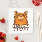 Gefühl Gute Coole Katze Serviette (Beispiel)