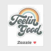 Gefühl Gute Regenbogen Vintag schneiden Vinyl Stic