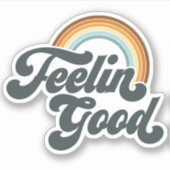 Gefühl Gute Regenbogen Vintag schneiden Vinyl Stic Aufkleber (Vorderseite)