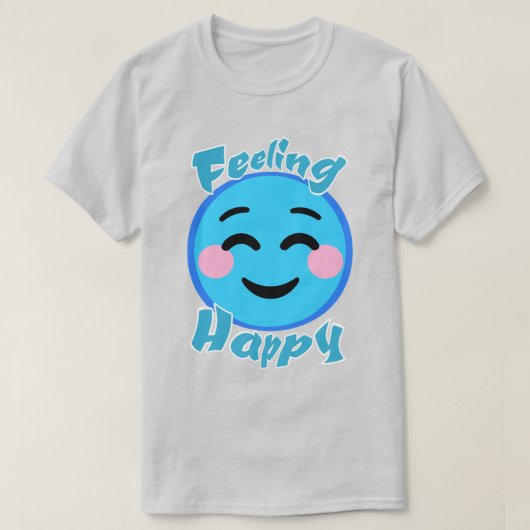Gefühl Happy Emoticon T-Shirt (Design vorne)