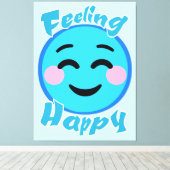 Gefühl Happy Leinwanddruck (Insitu (Holzboden))