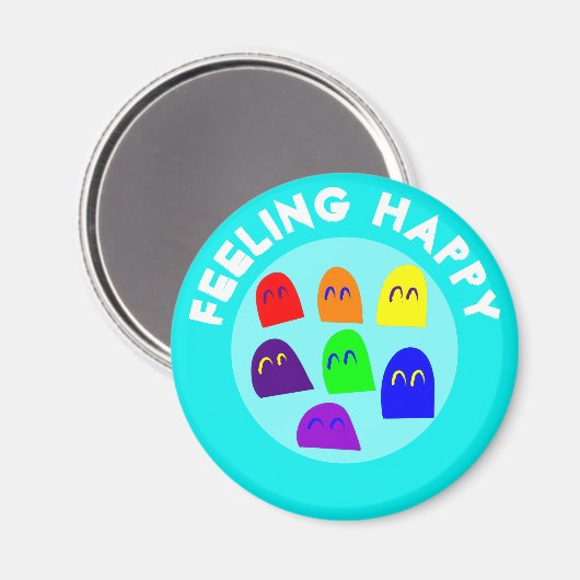 GEFÜHL HAPPY MAGNET (Vorderseite/Rückseite)