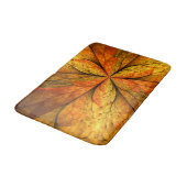 Gefühl Herbst, Modernes Abstraktes Fraktal Blume Badematte (Schrägansicht)