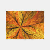 Gefühl Herbst, Modernes Abstraktes Fraktal Blume Fleecedecke (Vorderseite (Horizontal))