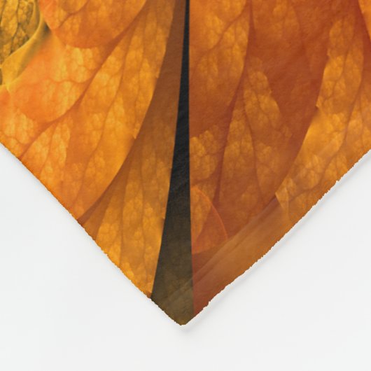 Gefühl Herbst, Modernes Abstraktes Fraktal Blume Fleecedecke (Ecke)