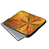 Gefühl Herbst, Modernes Abstraktes Fraktal Blume Laptopschutzhülle (Vorne Knopf)