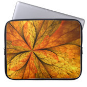 Gefühl Herbst, Modernes Abstraktes Fraktal Blume Laptopschutzhülle (Vorderseite)