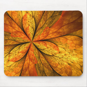 Gefühl Herbst, Modernes Abstraktes Fraktal Blume Mousepad