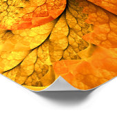 Gefühl Herbst, Modernes Abstraktes Fraktal Blume Poster (Ecke)