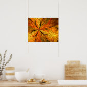 Gefühl Herbst, Modernes Abstraktes Fraktal Blume Poster (Küche)