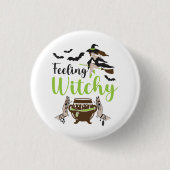Gefühl Hexerei Magic Halloween Button (Vorderseite)