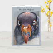 Gefühl-Hühner, ein Hungey-Geier wird bald gut, Kar Karte (Gelbe Blume)