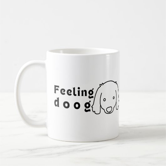 Gefühl Hund ( gut ) für Hundeliebhaber. Kaffeetasse (Links)