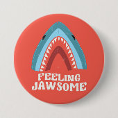 Gefühl Jawsome Shark Funny Summer Puns Button (Vorderseite)