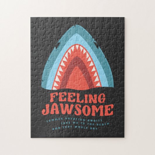 Gefühl Jawsome Shark Funny Summer Puns Jigsaw Puz Puzzle (Vertikal)