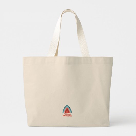 Gefühl Jawsome Shark Funny Summer Puns Jumbo Stoffbeutel (Rückseite)