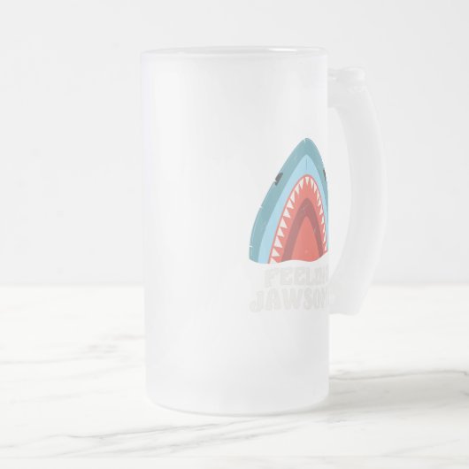 Gefühl Jawsome Shark Funny Summer Puns Mattglas Bierglas (VorderseiteRechts)