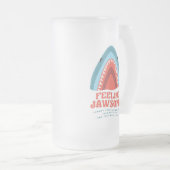 Gefühl Jawsome Shark Funny Summer Puns Mattiert Gl Mattglas Bierglas (VorderseiteRechts)