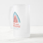 Gefühl Jawsome Shark Funny Summer Puns Mattiert Gl Mattglas Bierglas (Vorderseite Links)