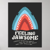 Gefühl Jawsome Shark Funny Summer Puns Poster (Vorne)