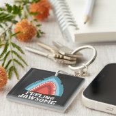 Gefühl Jawsome Shark Funny Summer Puns Schlüsselanhänger (Vorderseite rechts)