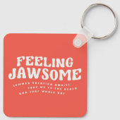 Gefühl Jawsome Shark Funny Summer Puns Schlüsselanhänger (Rückseite)