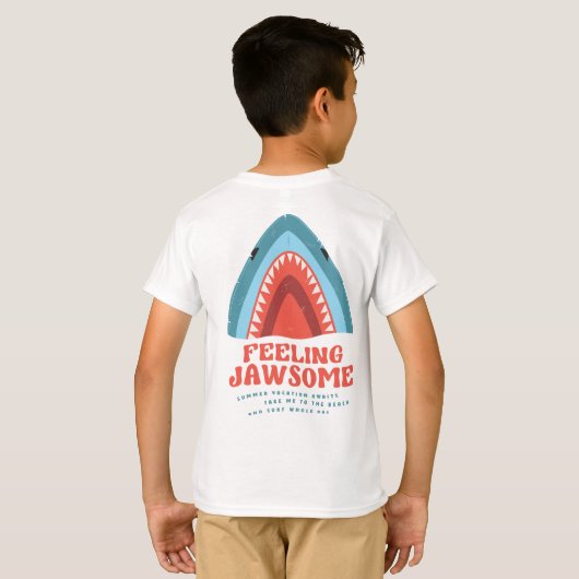 Gefühl Jawsome Shark Funny Summer Puns T - Shirt (Schwarz voll)