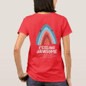Gefühl Jawsome Shark Funny Summer Puns T-Shirt (Rückseite)