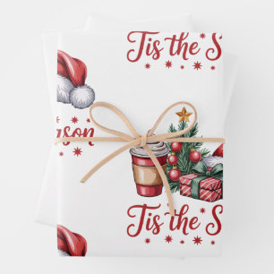 Gefühl Jolly Christmas Tree Hot Cocoa Holiday Geschenkpapier Set