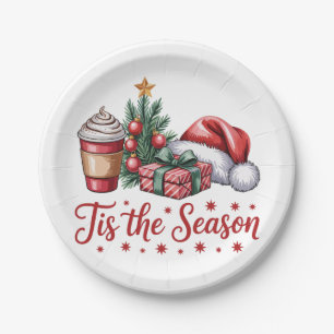 Gefühl Jolly Christmas Tree Hot Cocoa Holiday Pappteller