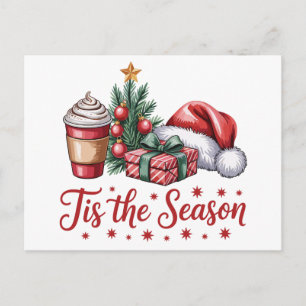 Gefühl Jolly Christmas Tree Hot Cocoa Holiday Postkarte