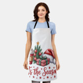 Gefühl Jolly Christmas Tree Hot Cocoa Holiday Schürze (Getragen)