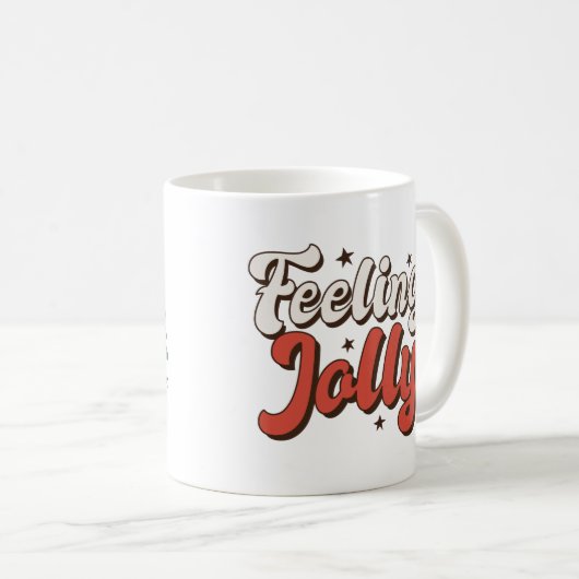 Gefühl Jolly Retro Christmas Kaffeetasse (VorderseiteRechts)
