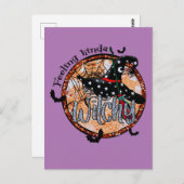 Gefühl Kinda Witchy - Halloween-Hut Postkarte (Vorne/Hinten)