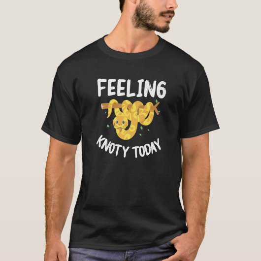 Gefühl Knoty Today Ball Python Schlangen Pythons T-Shirt (Vorderseite)