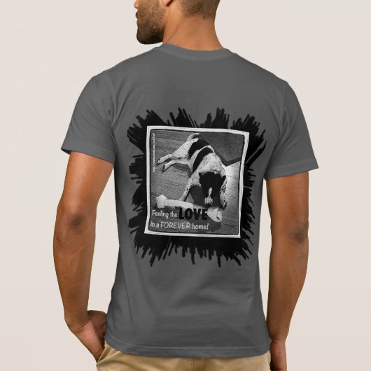 Gefühl Liebe Border Collie T-Shirt (Rückseite)